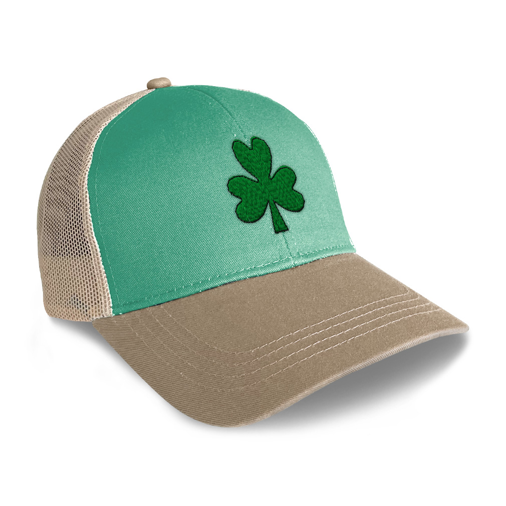 Trucker Hat for Men & Women Shamrock Cotton Snapback Baseball Cap - Picture 8 of 17