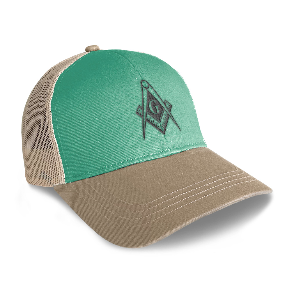 Trucker Hat for Men & Women Mason Gray Thread Cotton Snapback Baseball Cap - Picture 8 of 17