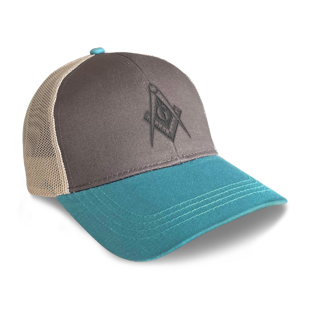 Trucker Hat for Men & Women Mason Gray Thread Cotton Snapback Baseball Cap - Picture 10 of 17